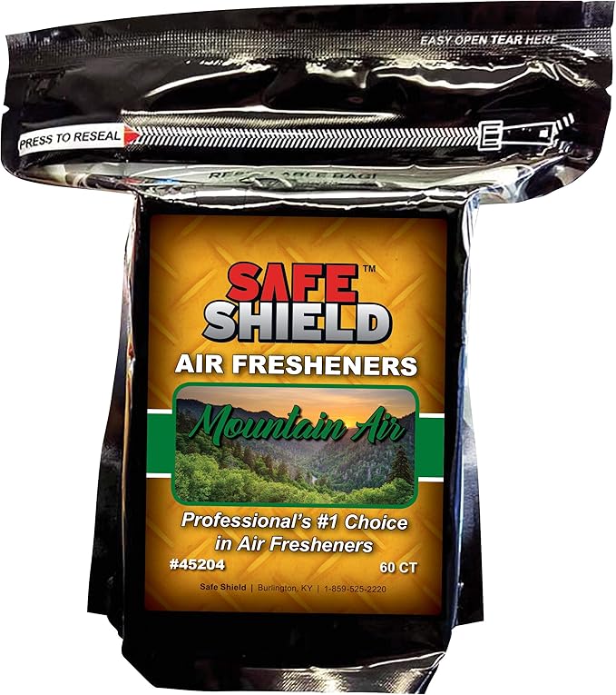 Mountain Air Scented Air Freshener Pads - Long-Lasting Fragrance Pads for Car Interiors - 1-1/2" × 3" Compact Size - Crisp and Refreshing Aroma for Eliminating Stale Odors - Pack of 240