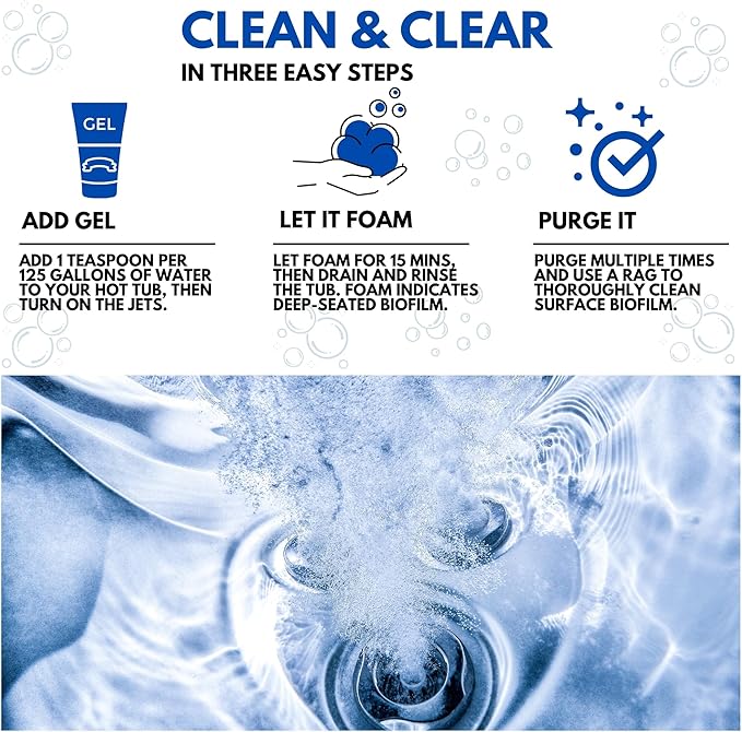 Ahh-Some Hot Tub Purge Cleaner & Jet Line Cleaner, Super Effective Cleaning for All Hot Tubs and Swim Spas, Removes Gunk & Grime from Deep Plumbing Systems, 4 oz Tube (8 Purges), Made in USA
