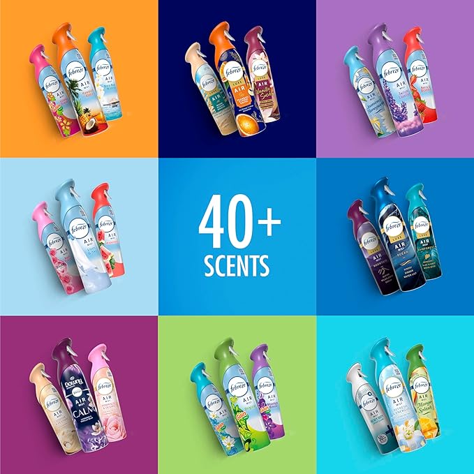 Febreze Air Mist, Air Freshener Spray, Odor Fighting Room Spray, Deodorizer for Home Bathroom Kitchen Office Apartment Dorm Room Classroom, Bora Bora Waters Scent, 8.1oz (Pack of 2)