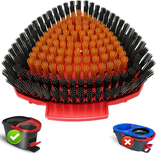 Upgraded Spin Mop Replace Scrub Brush Compatible with O Cedar EasyWring 1 Tank, Mop Replacement Scrubber Head Brush for Kitchen, Deck, Bathroom and Shower Floor Cleaning