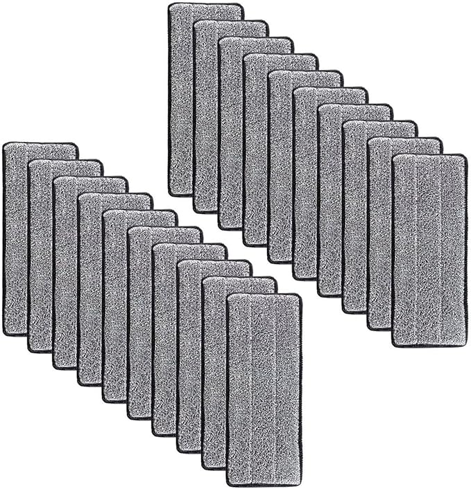 Compatible for JOYBOS 40cm Mop Cloth Kit 3-20pcs Microfiber Mops Pad Replacement Microfiber Washable Spray Set Accessories Cleaner Pad Gray(40cm-only-20-rags)
