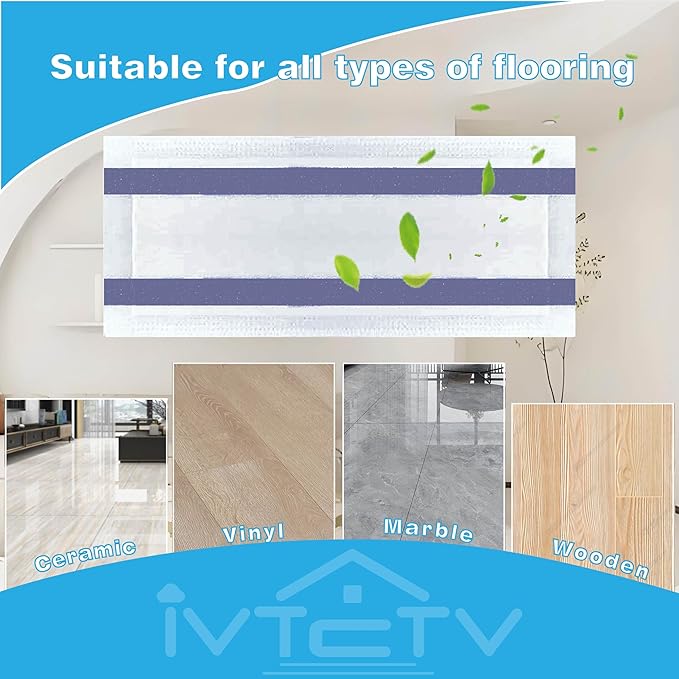 64 Count Disposable for Swiffer Wet Pads Refills, Wet Jet Pads for Hardwood Floor, Vinyl,Tile, Laminate, Compatible with Swiffer WetJet Spray Mop, Dry and Wet Use