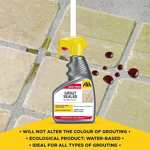 FILA Grout Sealer Spray Filagrout Proof 24 OZ, Grout Sealer for Tile and Stone, Eco-friendly