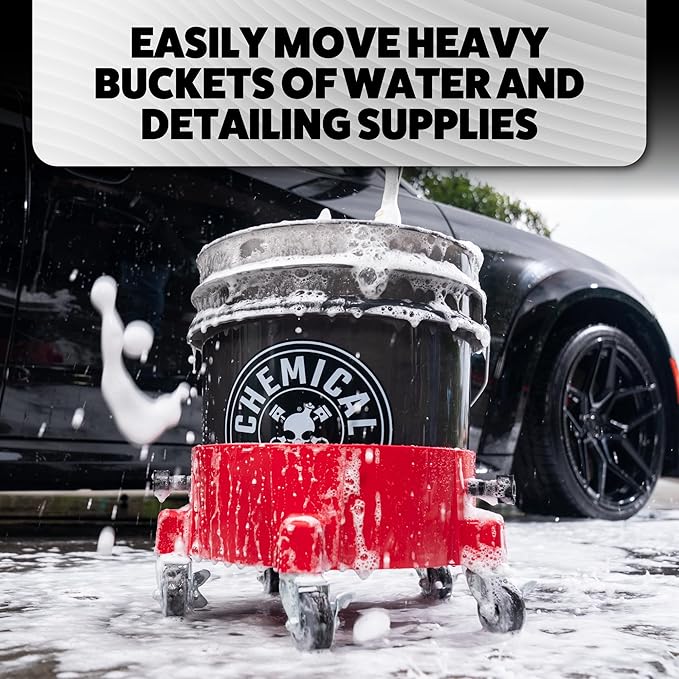 Chemical Guys ‎ACC1001R Creeper Rolling Bucket Dolly for Car Washing, Detailing, Garage & More (Pack of 3)