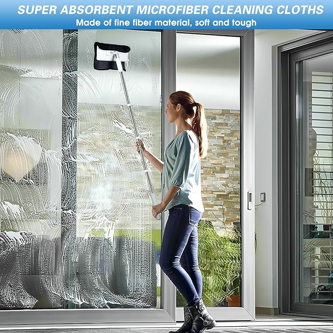 Shiny Cleaning Cloths 3PCS, 12 * 6“ Replacement Towel for Snap Grip Mini Mop, Shiny Shower Cleaning Cloths, Shower Doors Drying, Streak Free Glass Car Mirror Floor