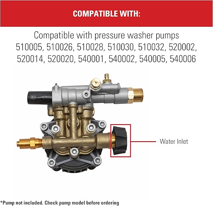 Simpson Cleaning 7112362 Water Inlet Fitting for Multiple Pressure Washer Pumps