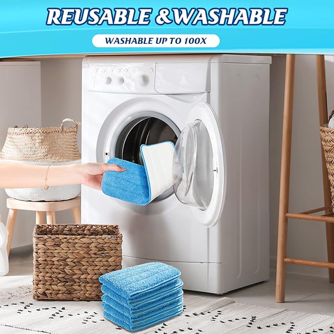 Microfiber Mop Pad, Spray Mop Replacement Heads for Wet Dry Mops, Machine Washable Reusable Household Replacement Pads for Hardwood and Hard Surface Floor Cleaning and Scrubbing (70 Pcs)