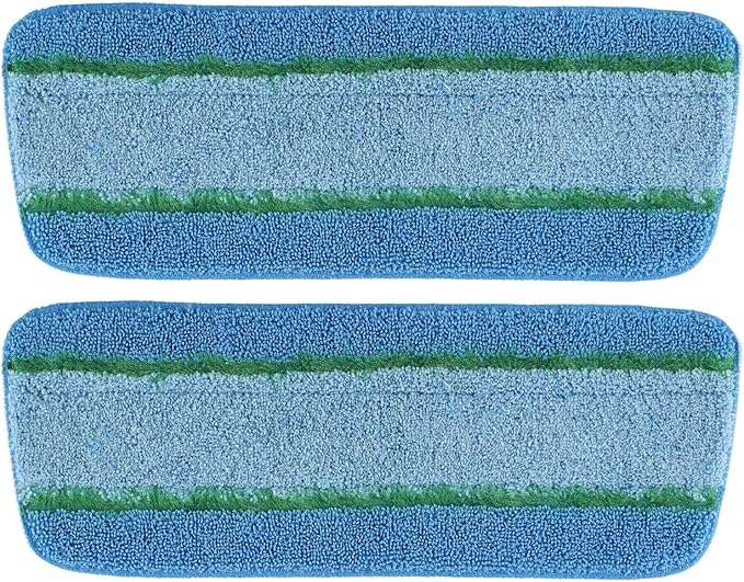 Upgraded Microfiber Mop Pads for Libman Freedom Spray Mop, 3-Type Fiber Refills with Strong Absorption, Machine Washable Replacement Heads for Kitchen Floor Cleaning, Blue, 6-Pack(2 PACK)