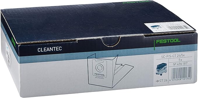 Festool 496187 Selfclean Filter Bag For CT 26, Quantity 5 (1)