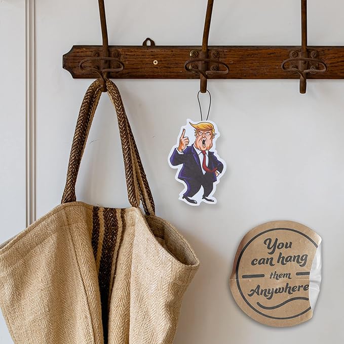 Donald Trump Car Air Freshener 4 Pack Scented With Premium Oils By Fresh Fresheners