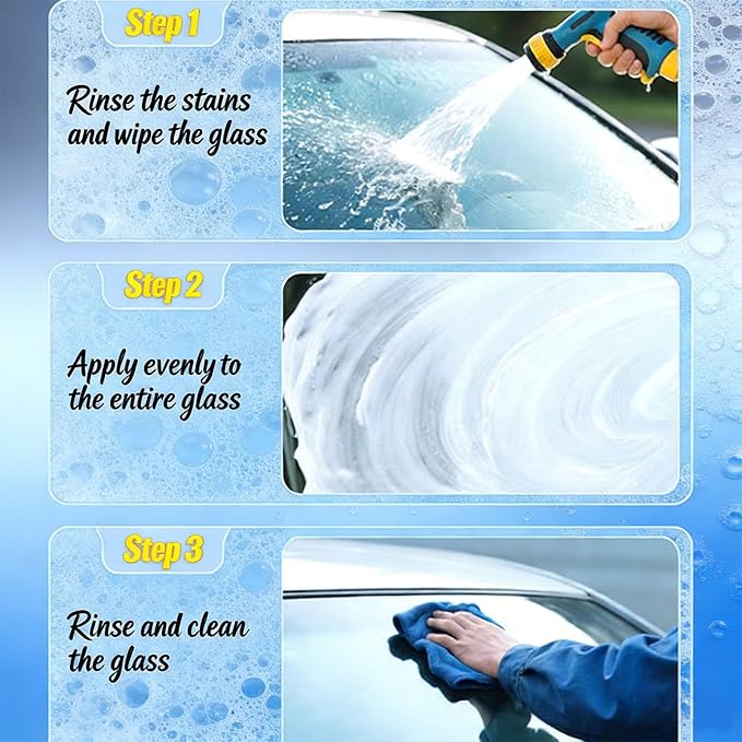 Glass, Windshield Oil Remover, 2026 New Upgrade Glass Cleaning Automotive Oil Film Cleaning Brush, Glass Emulsion Improves Visibility for Safe Driving for Auto Workshop Gear (2)