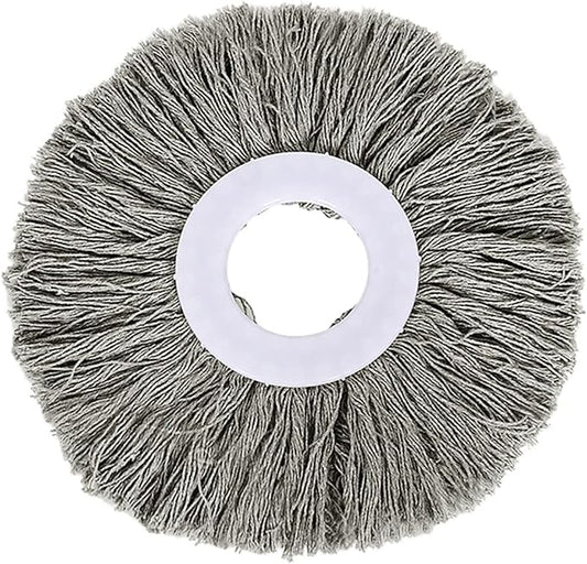 Microfiber Replacement Spin Mop Heads Refills Compatible with Magic 360 Deluxe and Hurricane Systems Standard 6.3 Inch Round Mops Premium Machine Washable for Deep Cleaning Floors and Tile (Black)