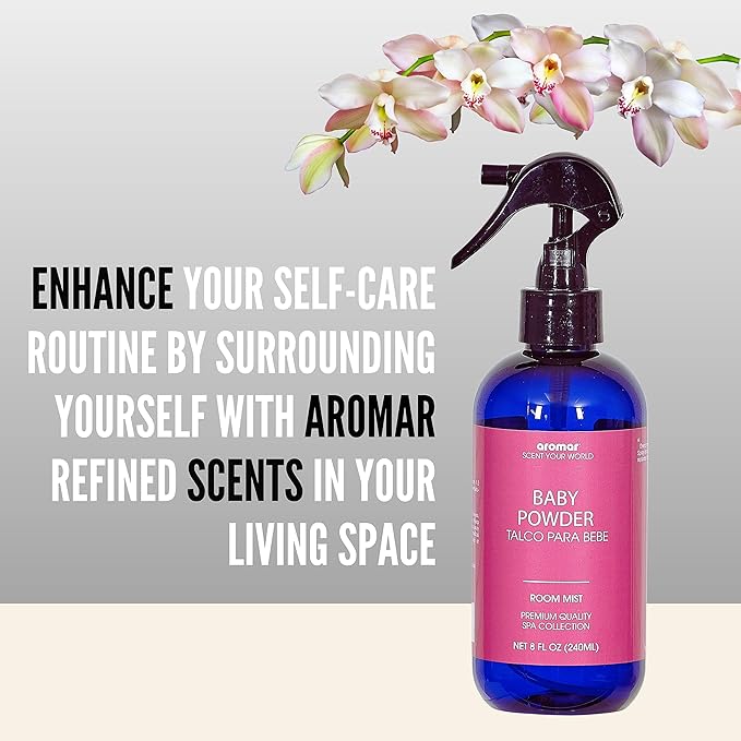 Aromar Essential Room Mist and Fabric Spray with Natural Freshener Aromatherapy for a Fresh and Rejuvenated Home 8 oz Mediterranean Sage
