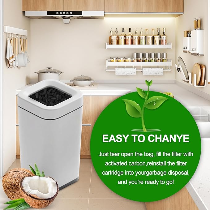 Charcoal Refills for Lomi Kitchen Composter 1 Pounds Activated Charcoal Odor Absorber Filter Refill Compatible with Lomi Composter