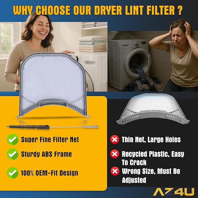 Dryer Lint Filter Screen Trap Replaces For LG DLGX3701W DLGX4271W DLGX4071W DLGX3371V DLGX3361V DLGX3361W DLGX3371W DLGX3361R DLGX3371R DLGX3701V DLGX2802W DLGX3571W DLGX4371W DLGX3886W DLGX4271W
