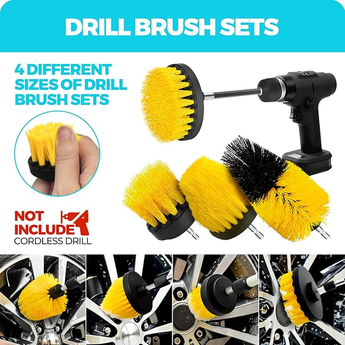 30Pcs Car Detailing Kit, Car Detailing Brush Set, Car Wash Cleaning Kit, Car Dusters Extendable Handle Cleaning Exterior, Car Cleaning Gel, Car Cleaning Tools Kit for Interior, Exterior, Wheels