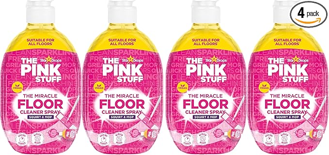 Stardrops - The Pink Stuff - The Miracle Floor Cleaner Spray - Squirt and Mop, (Pack of 4)