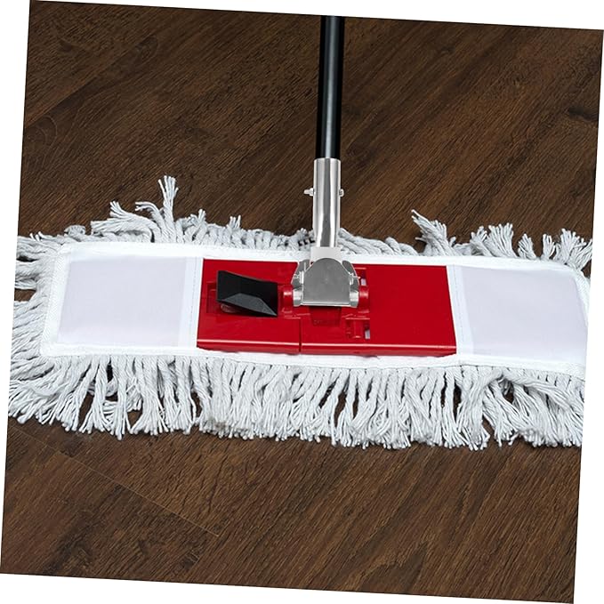 LIFKOME Mop Rod Chuck Mop Head Replacement Portable Mop and Bucket Broom Pole Adapter Sound Deadening Spray Mop Handle Wallpaper Roller Clips to Hold Brooms Car para Stainless Steel Silver