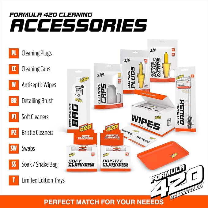 Formula 420 Bundle Pack : 1 Bottle Glass Metal Ceramic Pipe Original Cleaner 12 oz, 1 Bottle Soak-N-Rinse 16 oz & 1 Bottle Formula 710 Instant Cleaner 12oz (3 Bottles Total)
