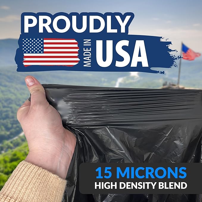 Reli. 30-33 Gallon Trash Bags Heavy Duty | 250 Count Bulk | Black Large Trash Bags 30+, 32 Gallon | Made in USA (Pack of 2)