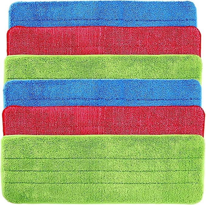 Replacement Microfiber Cleaning Cloth 14 X 46cm Water Spray Mop Pad For Flat Rotary Mop Machine Accessories(Red)