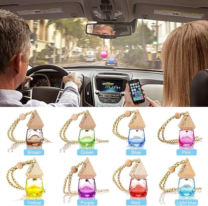 AtfArt 8 Pcs Refillable Air Freshener 6ml Perfume Scent for Car, Home, Room - Hanging Accessories, Air Purifiers Diffuser, Decoration