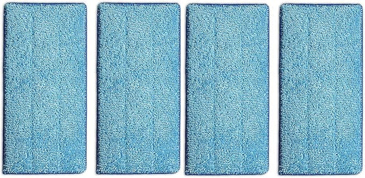 4 Pack Reusable Mop Pad for Wet Jet Spray Mop,Multi-Surface Cleaning Pad Microfiber Mop Refills Pads Washable Wet Dry Mop Cloth
