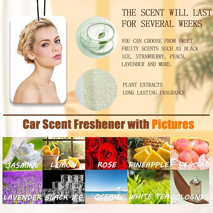 10/20/50/100Pcs Custom Logo Air Freshener for Car Bulk - Wholesale Personalized Car Air Fresheners with Photo Text Business Logo Customized Passenger Princess Car Decor (10 Heart)