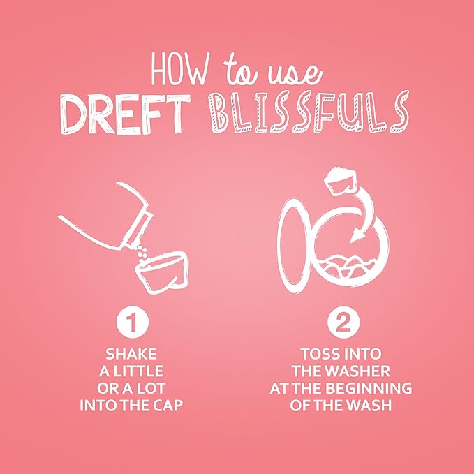 Dreft Blissfuls In-Wash Laundry Scent Booster Beads, Baby Fresh Scent, 18.2 oz (Pack of 2)