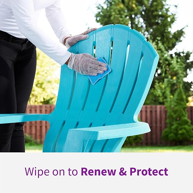 Rejuvenate Outdoor Restorer Wipes, 5 Count, Individually-Wrapped Pre-Saturated Microfiber Wipes Restore Faded and Weathered Surfaces Such As Patio Furniture, Shutters, Siding, And More, 12 Pack