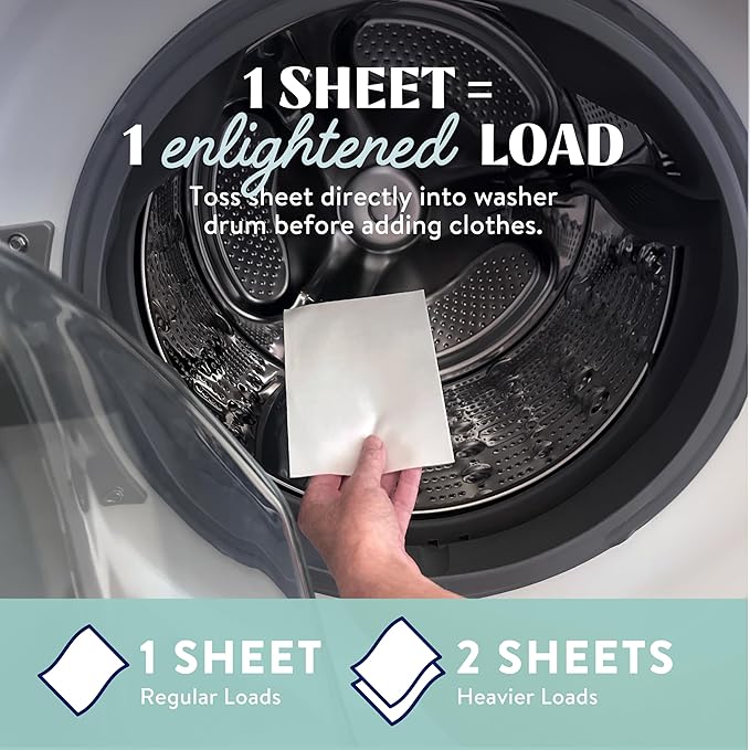 Cleancult Laundry Detergent Sheets - Resealable Box - 3 Stain Fighting Enzymes - Fragrance Free - 60 Loads - Free of Harsh Chemicals - No Mess - No Plastic Waste (Pack of 2)