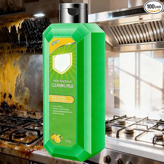Cleaning Milk House Cleaner,10.6 oz Heavy Oil Cleaner Stain, Powerful Multifunctional Concentrated Cleansing Lotion, Effective Cleaning Milk Used For Kitchen To Heavy Oil Stains (1)