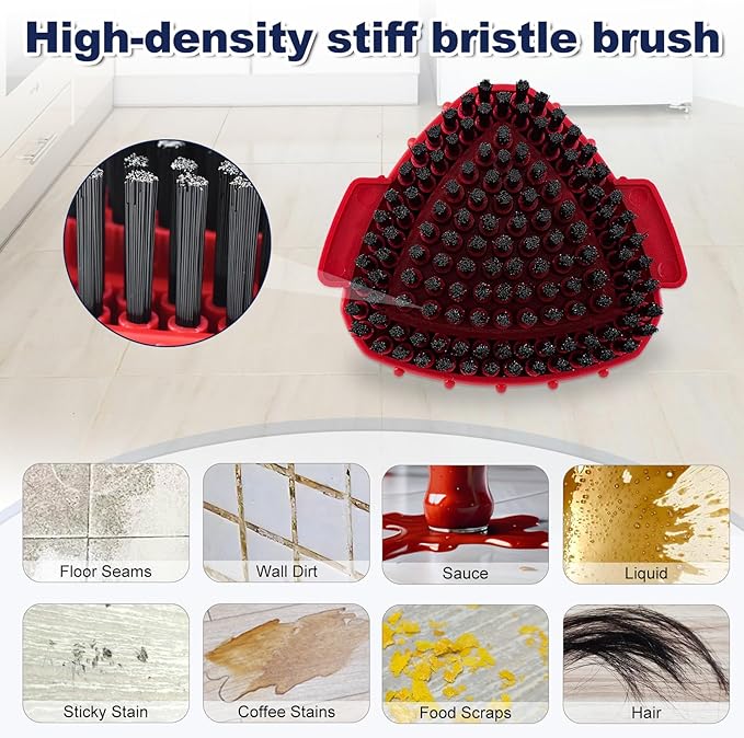 Scrubber Mop Head for Ocedar, Upgrade Scrub Brush for Ocedar, Spin Mop Scrub Brush Head for O Cedar RinseClean 2-Tank, More Bristles Scrub Brush Attachment for Bathroom