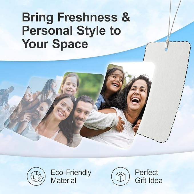Instafreshener Custom Hanging Air Freshener | Diamond | Custom Air Fresheners with Picture or Text for Car, Closet, Bathroom, Locker & Office Décor