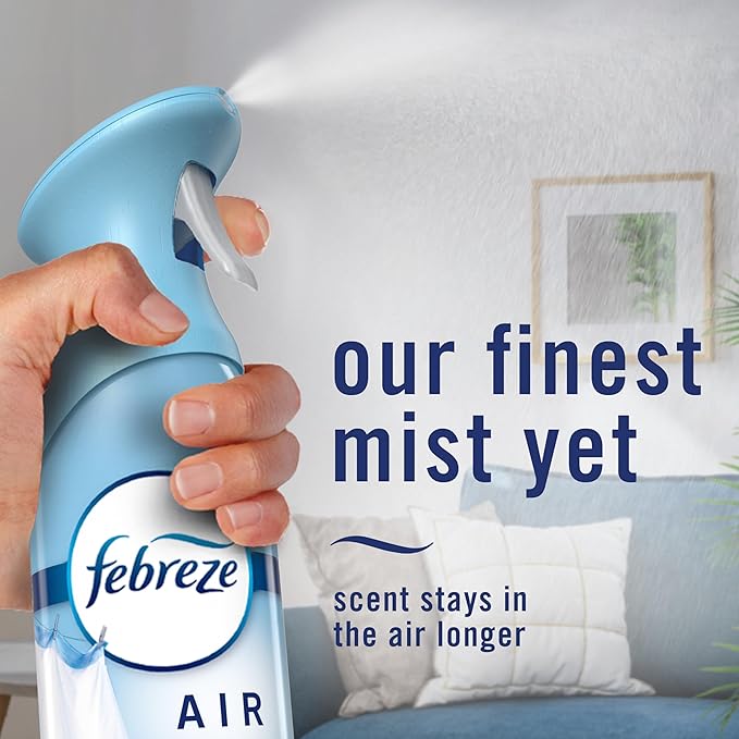 Febreze Air Mist, Air Freshener Spray, Odor Fighting Room Spray, Deodorizer for Home Bathroom Kitchen Office Apartment Dorm Room Classroom, Bora Bora Waters Scent, 8.1oz (Pack of 2)