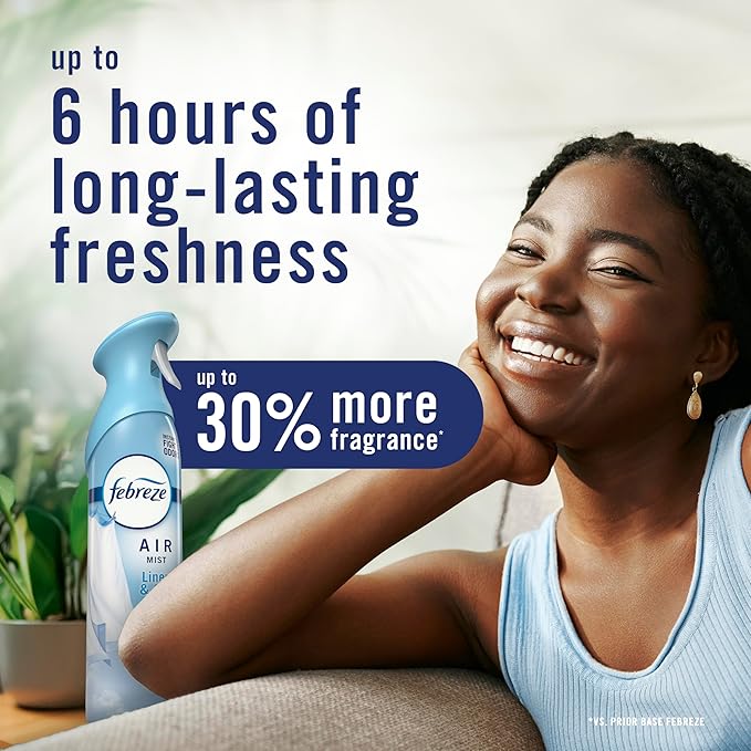 Febreze Air Mist, Air Freshener Spray, Odor Fighting Room Spray, Deodorizer for Home Bathroom Kitchen Office Apartment Dorm Room Classroom, Mountain Scent, 8.1oz (Pack of 3)