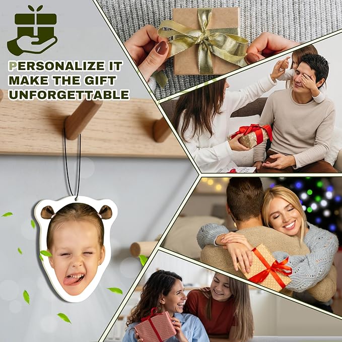 Custom Air Freshener for Car - Double Sided Photo Personalized Car Scents Air Freshener, Smell Air Fresheners With Picture for Wardrobe, Bathroom,Hanging Ornaments (Crop-1pcs)