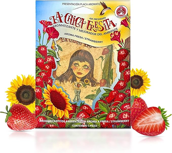 12 pcs Strawberry La Chica Fresita air Fresheners Aromatizante Fresa