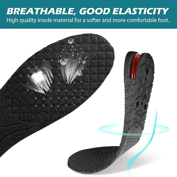 Shoe Lifts for Men & Women Height Increase Insoles Air Cushion Heel Inserts Orthotic Heel Shoe Lifts Kit Taller Insoles Variable Height 1.2-3.54Inch