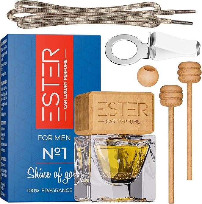 Car Luxury Perfume - One Million - Air Freshener - №1 Shine of Gold: For Men - 1Fl Oz Luxury Essential Oil Diffuser with Sticks - Strong and Long-Lasting Scent
