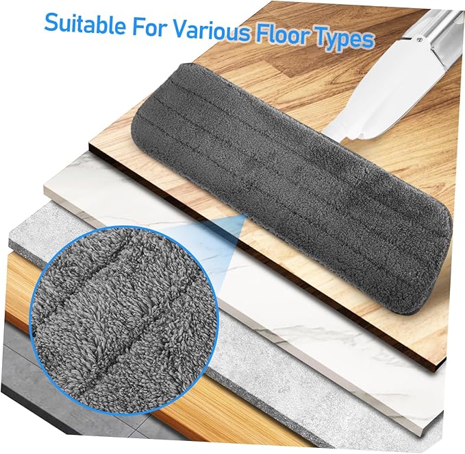 Wet Dry Microfiber Spray Mop with Rotating for Hardwood Tile and Laminate Floors Easy-Replace Pads Squeegee Function for Cleaning