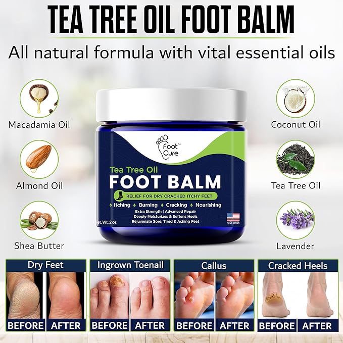 Footcure Antifungal Cream & Lavender Foot Odor Spray, Shoe Deodorizer for Smelly Feet