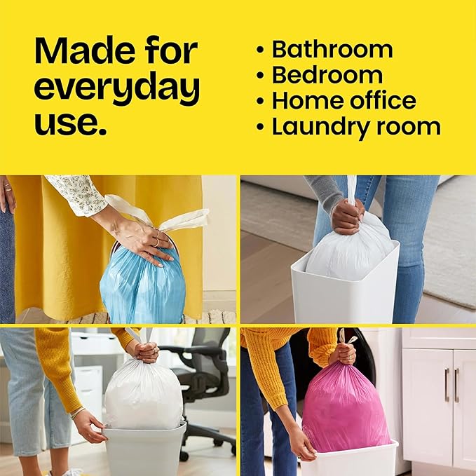 Glad Trash Bags, OdorShield Small Garbage Bags, Gain Original with Febreze Freshness, 4 Gallon, 26 Count, 26 ct
