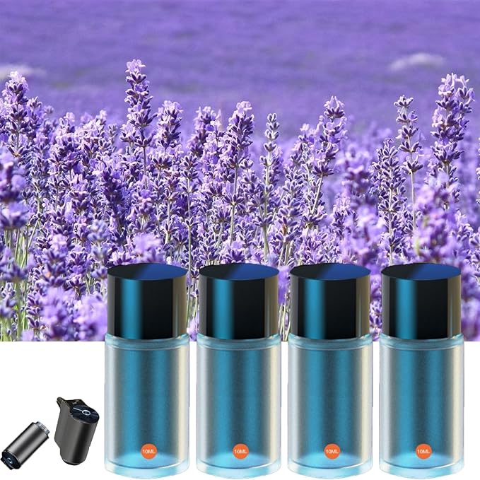 Smart Car Air Freshener Diffuser, Aromatizante para Carro Inteligente Intelligent Car Aroma (4pcs Oils,Ocean)
