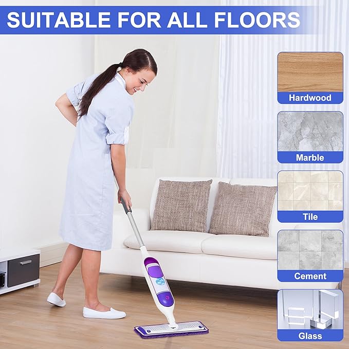 Microfiber Mop Pads Compatible with Swiffer PowerMop,Spray Mop Replacement Pad for Swiffer Power Mop Refill Pads,4 Pack Reusable Mop Pads Washable Mop Refills for Floor Cleaning