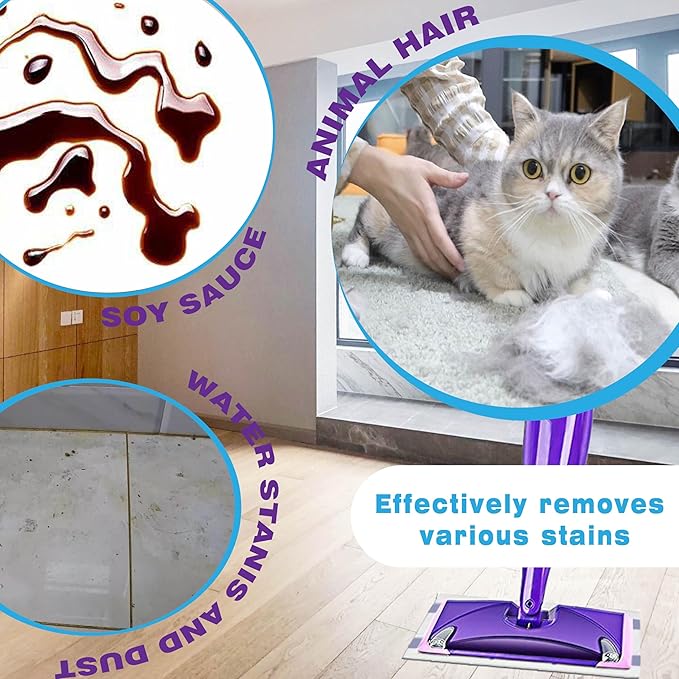 64 Count Disposable for Swiffer Wet Pads Refills, Wet Jet Pads for Hardwood Floor, Vinyl,Tile, Laminate, Compatible with Swiffer WetJet Spray Mop, Dry and Wet Use