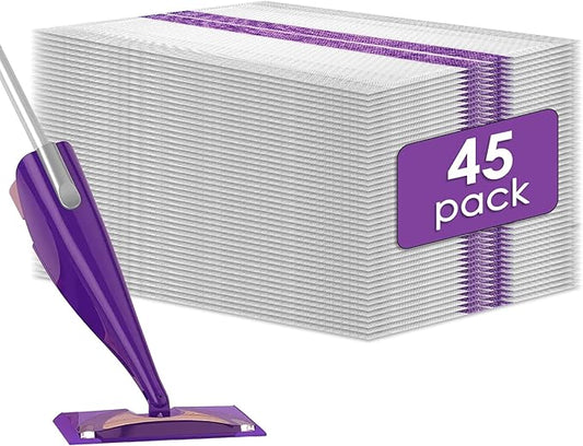 (45 Pack) WetJet Mop Pad Refill for Swiffer WetJet Mop, Disposable Multi Surface Wet Jet Hardwood Floor Cleaner Spray Mop Pads Refills, Mop Cloth Mop Pad