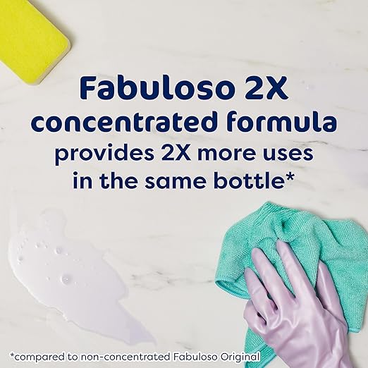 Fabuloso 2X Multi-Purpose Cleaner, No Rinse Floor Cleaner, Long-Lasting Freshness, Passion of Fruits Scent, 128 fl oz
