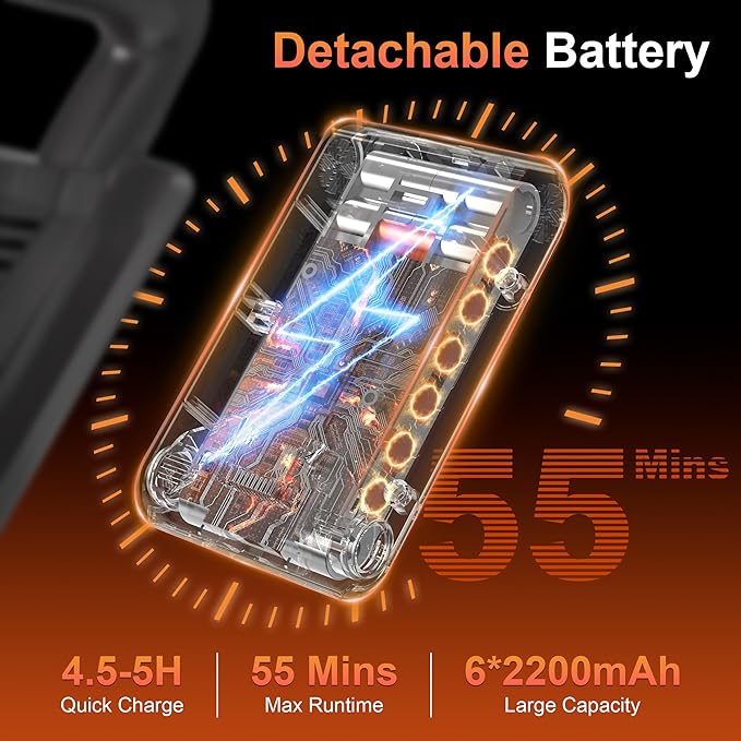 Cordless Vacuum Cleaner, 600W 50KPA 55Mins Vacuum Cleaners for Home, Stick Vacuum with LED Display, Anti-Tangle, Wall Mount, Lightweight, Rechargeable Wireless Vacumm for Pet Hair, Carpet and Floor