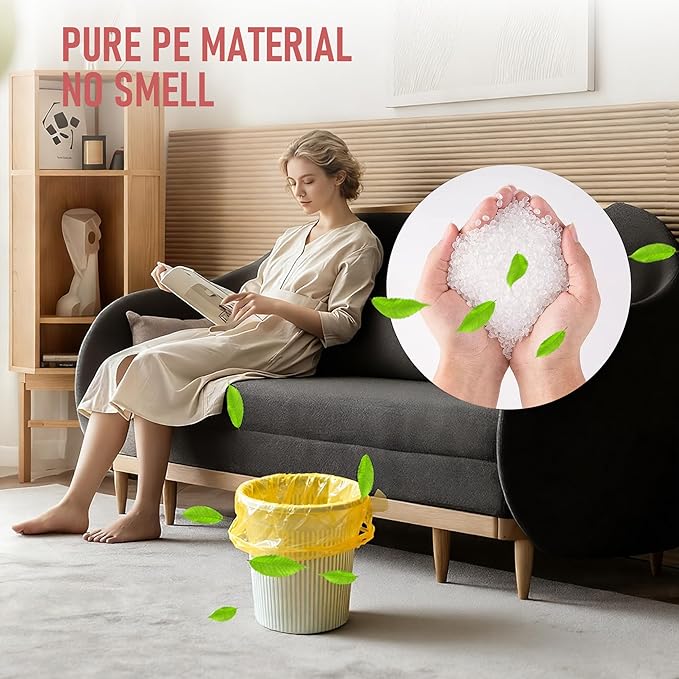 Small Trash Bags 4 Gallon: Colored Bathroom Trash Bags Unscented Small Garbage Bags Strong Leak-Proof Trash Liners or Office Bedroom - 120 Counts